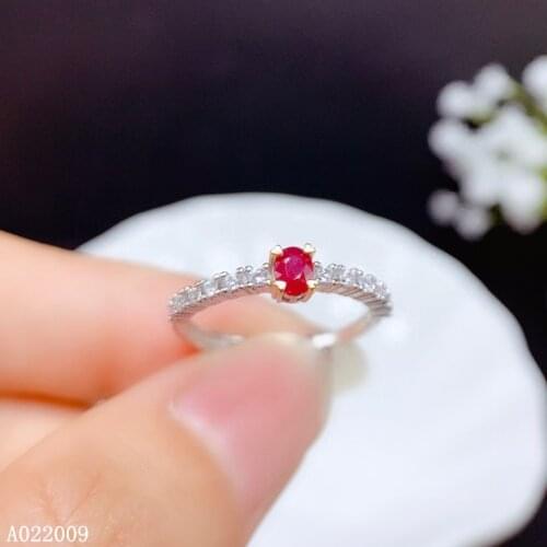 KJJEAXCMY fine jewelry 925 sterling silver inlaid natural ruby new ring luxury girls ring support test