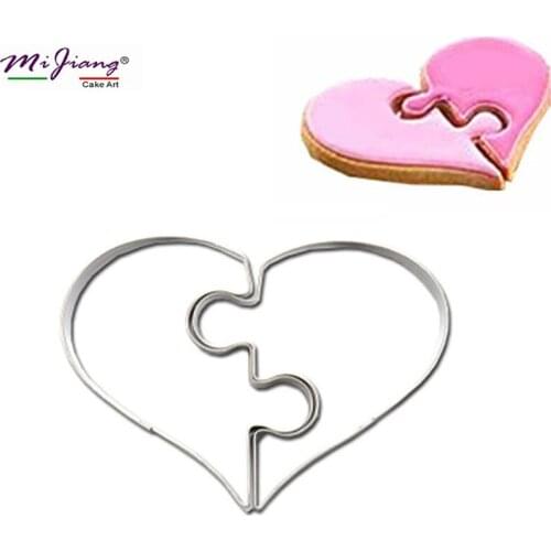Mijiang Love Heart Cake Slicer Mold Stainless Steel Fondant Biscuit Cookie Cutters Sugar Pastry Cake Decorating Tool S7103