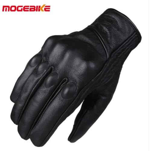Motorcycle Gloves Goatskin Leather Real Genuine Cycling All Season Moto Glove Men Racing Motorbike Guantes Luvas