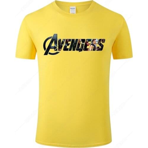 Funny T-shirt Marvel The Avengers T Shirt Men 2021 Summer Short Sleeve Cotton Novelty Tops Tee Camisetas Hombre Clothing J93