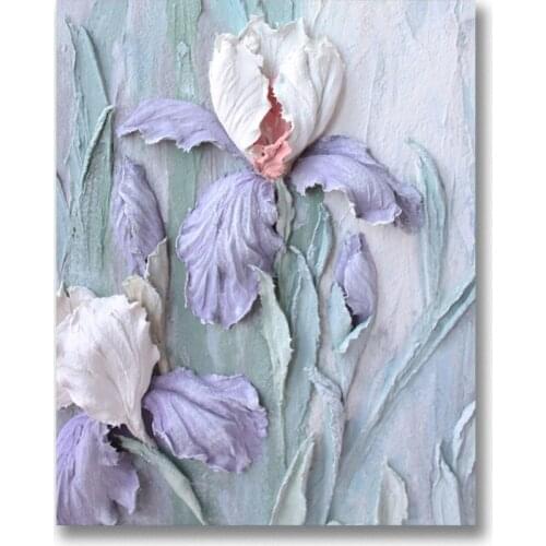 Flower DIY Embroidery Cross Stitch 11CT Kits Craft Needlework Set Cotton Thread Printed Canvas Home Decoration For Sell