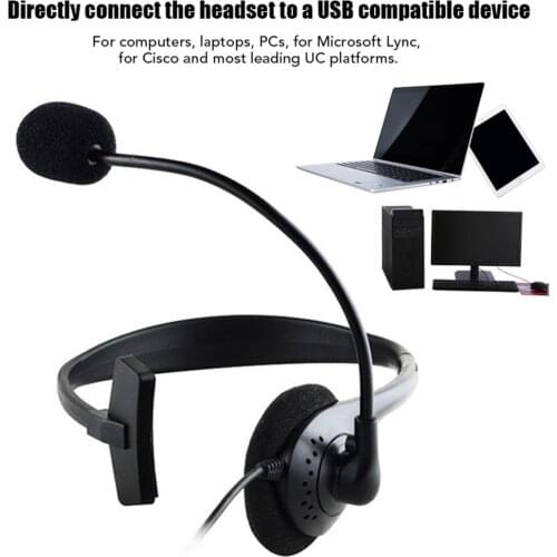 Headphones Headset with Microphone Wired Headphones Computer PC Headset for PC /Laptop/Mac/ School/Kids Noise Canceling