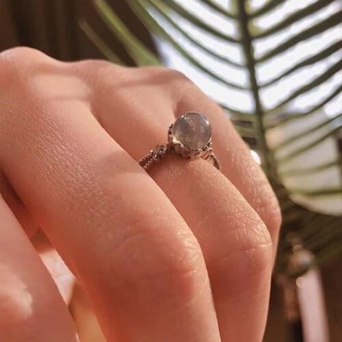 New Fashion Transfer Beads Simple Literary 925 Sterling Silver Jewelry Personality Cross Temperament Opening Rings