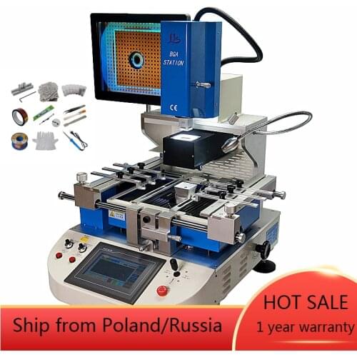 Automatic Align Bga Rework Station G720 Reballing Machine Chip Repair Soldering Station with Brush Scraper Glove Wick Tweezers