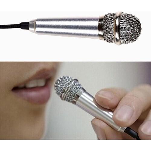 Popular Portable 3.5mm Stereo Studio Mic KTV Mini Microphone PC Microphone Desktop Laptop Handheld Phone Audio For Smart G4M6