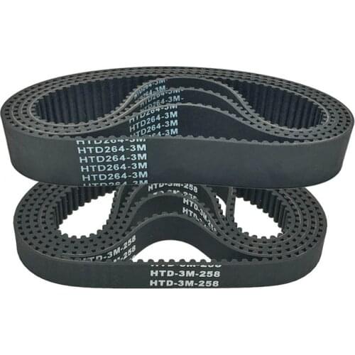 Power Transmission Timing Belt 86-89 Teeth Circumference 258-267mm HTD3M-258 HTD261-3M HTD264-3M HTD267-3M Printer Parts