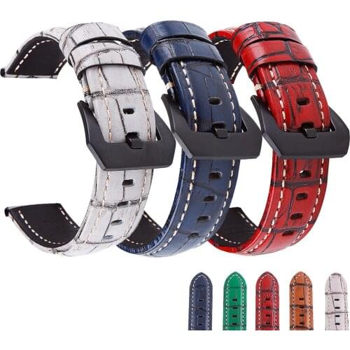 20mm 22mm 24mm 26mm Crazy Horse Genuine Leather Watch Band High-end Retro Men Strap Bracelet Calf Leather Watchband Accessories