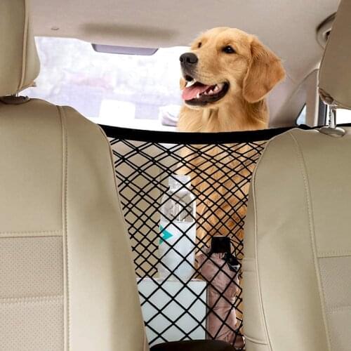 Dog Car Net Barrier Mesh Dog Car Safety Travel Isolation Net Vehicle Pet Car Back Seat Safety Barrier Mesh Pet Products