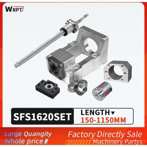 Ball screw SFU1620 + SFS nut + HM12-57 / 12-60 (cast aluminum) + BF12 + coupling XB25 * 30 + DSG16H, L = 200MM-1150MM