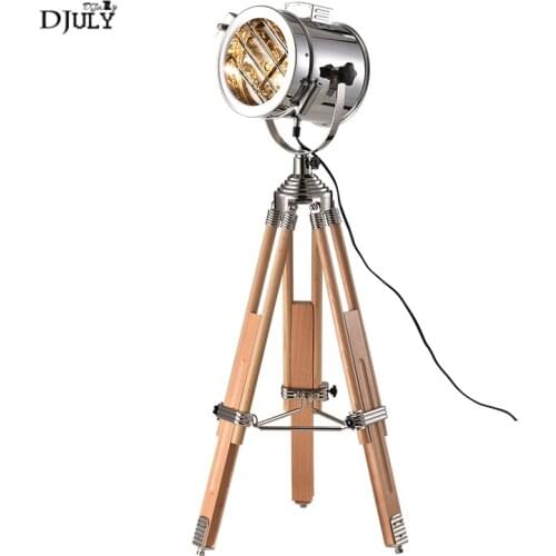 Nordic modern metal wooden floor lamp Telescopic design bedroom living room stand lamp Photography led stand light fixtures
