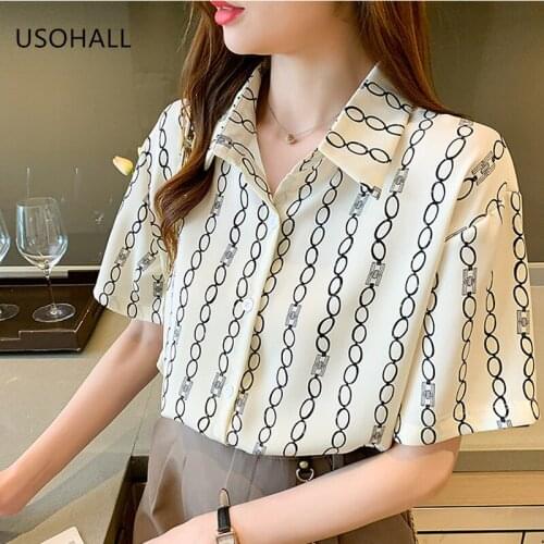 Блузки с принтом USOHALL China At AliExpress