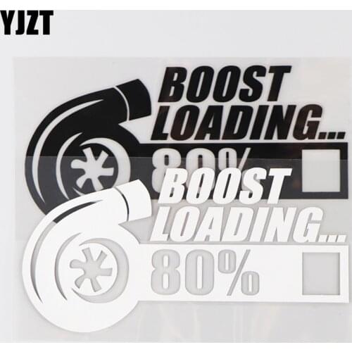 YJZT 16.2×8.1CM BOOST LOADING Car Sticker Accessories Motorcycle Vinyl Decal Black/Silver 4C-0398