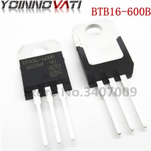 100PCS/lot BTB16-600B TO-220 BTB16-600 BTB16-600 Triac 16 Amp 600 Volt New original