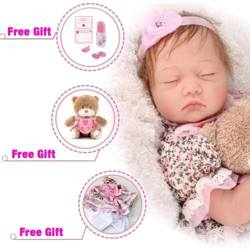 22 Inch Reborn Baby Dolls 55cm Cute Soft Menina Girl Playmate Handmade Lifelike Bebe Benoca lol Toddler Kids Birthday Gifts