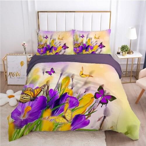 3D Flower Design Duvet Cover Set Bedding Sets Quilt Covers Sets Comforter Case King Queen Double Single Size Home Textile
