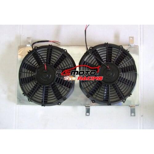 Aluminum Radiator Shroud Fans for Gen2 Mazda Miata NB MX5 MX-5 1.6L 1.8L Turbo 16V I4 99 00 01 02 03 04 1998-2005