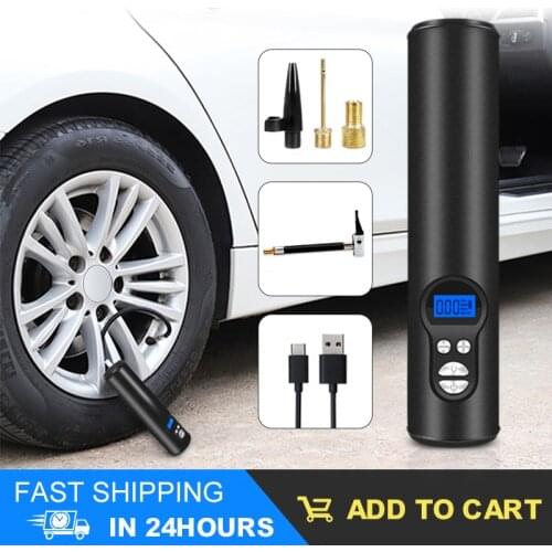 12V 150PSI Car Tyre Inflator LED Lighting Tire Inflatable Pump Portable Air Compressor for Cars Wheels Bicycle Tires Electric