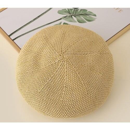 2021 New Handmade Women Berets French Female Straw Hats Designer Girl Flat Cap Knit Black Beret Gifts For Woman Summer