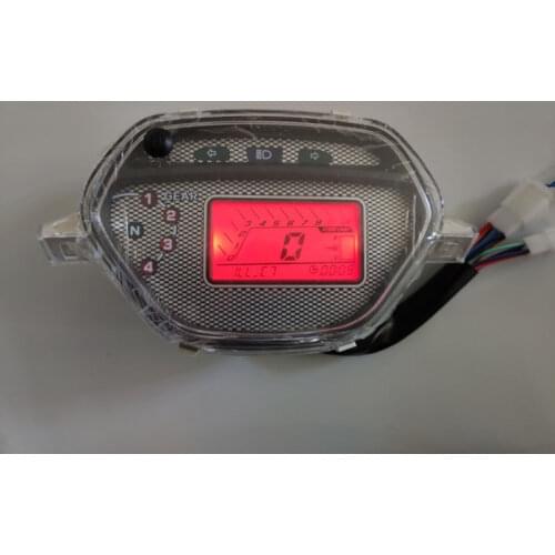 7 Backlight LCD Motorcycle Speedometer Digital Odometer Gauge 13000 RPM 199 KMH MPH for Honda CD110