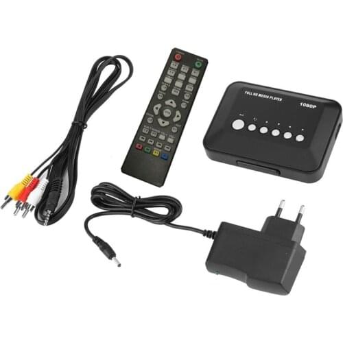DC 5V 2A HD 1080P USB HDMI Media Player Box SD/MMC TV Videos SD MMC RMVB MP3 Multi TV with IR Remote Controller