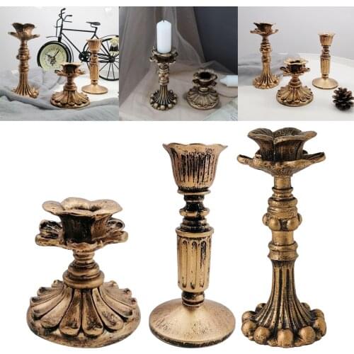 Rustic Shabby Chic Pillar Candle Holder Candlestick for Church 8x8x8.5cm