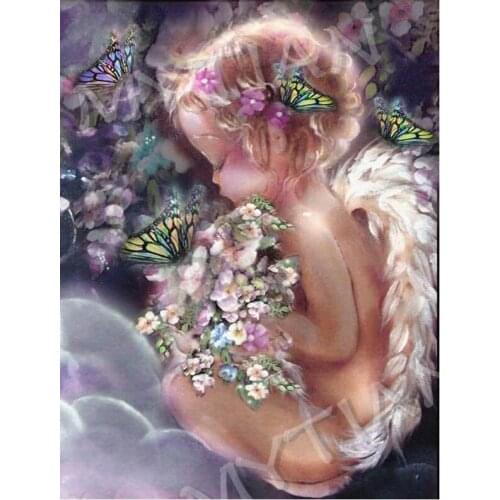 Angels butterfly fairy girl Embroidery Pattern resin full square/round diamond 5D DIY paintings Cross stitch mosaic home decor