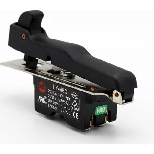 KEDU HY44BC 125/250V 25/20A Electric Tool Trigger Switch Drill Push Button Switches for Grinding Machine Lock Off Lock On