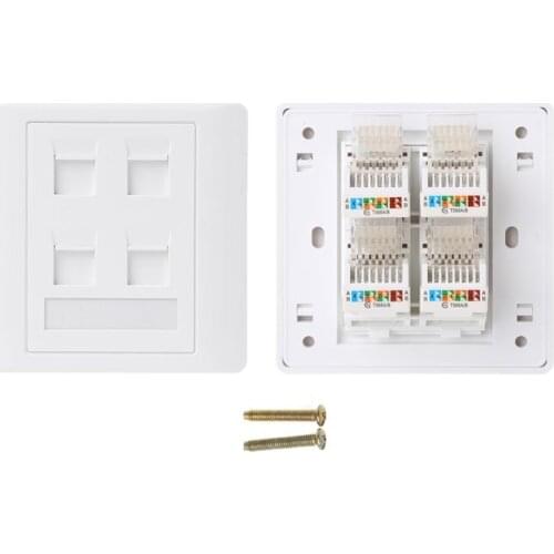 86 Type Computer Socket Panel CAT5E Network Module RJ45 Cable Interface Outlet