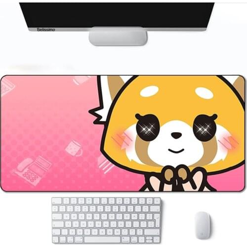 Anime Aggretsuko Mouse Pad Gamer Computer Large 900x400 XXL For Desk mat Keyboard E-sports gaming accessories mousepad 30x60