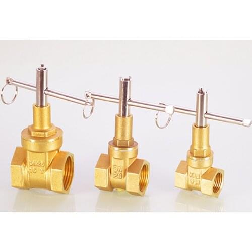 DN15 DN20 DN25 Copper Gate Valves With lock 1/2" 3/4" 1" For Water Meter Switch Anti-theft Irrigation Valve Adapter