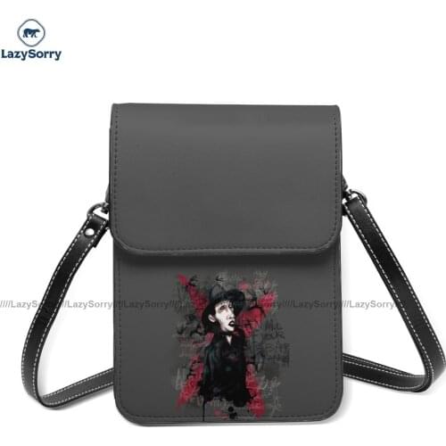 Metal Rock Shoulder Bag Work Student Mobile Phone Bag Fashion Reusable Leather Bags