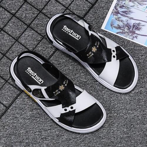 Trend Fashion Sandals Outdoor Non-Slip Breathable Mens Shoes Fashion Wear Shoes Light Comfortable Beach Shoes 2021 Summer New