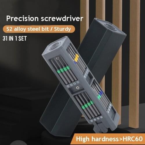 Screwdriver Set 31 In 1 Precision Magnetic Screwdriver Head Detachable Phillips Hexagonal Mobile DIY Phone PC Repair Tool