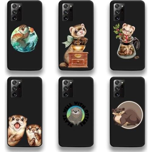 NBDRUICAI Cute Cartoon Otter Phone Case For Samsung Galaxy Note20 ultra 7 8 9 10 Plus lite M51 M21 M31S J8 2018 Prime