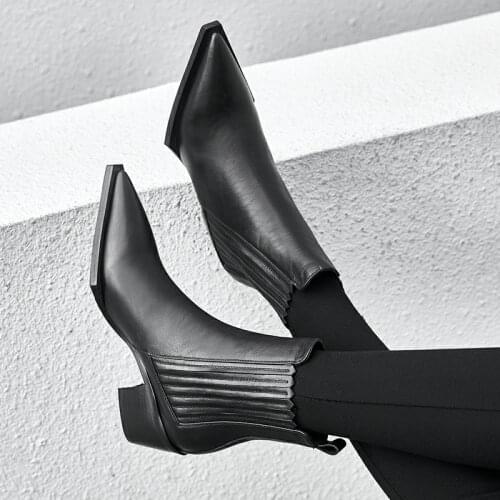 Fall 2020 new ladies PU women boots women high heel pointed boots fashion women shoes