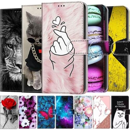 Painted Leather Flip Phone Case For iPhone 11 Pro Max 12 mini X 10 XR XS SE 2020 6 6S 7 8 Wallet Card Holder Stand Book Cover