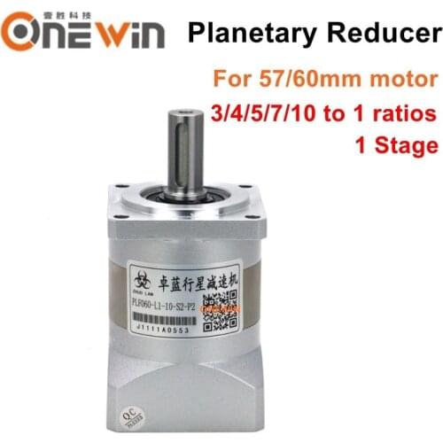 Planetary Gearbox Speed Reducer PLF060 Carbon Steel Gear 1Stage 3 4 5 7 10 to 1 ratios for 57mm 60mm Servo Motor