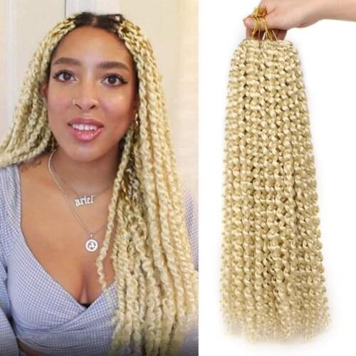 Crochet Braids Hair for Butterfly Locs Passion Twist Crochet Hair Hot Water Setting Blonde Passion Twists Braiding Hair