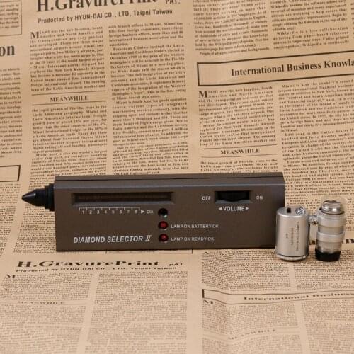 Portable Diamond Tester Pen with 60X LED Lighted Loupe Magnifying Glasses Combo T4MD