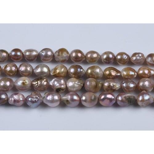 10-12mm Cultured Edison Freshwater Pearls Loose Nucleated Pearl Strand
