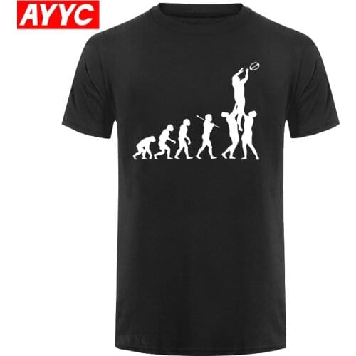 Rugby Evolution Mens T Shirt Round Neck Tee Shirt Short Sleeves Tops Clothing