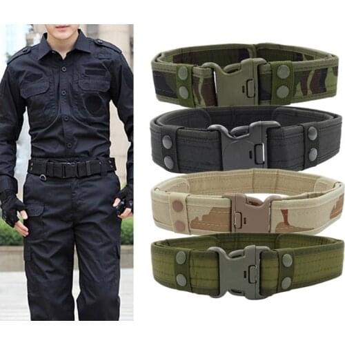 135cm Military Tactical Belt Army Plastic Buckle Outdoor Survival Training Hunting Molle Combat Belt Men Sportswear Accessories