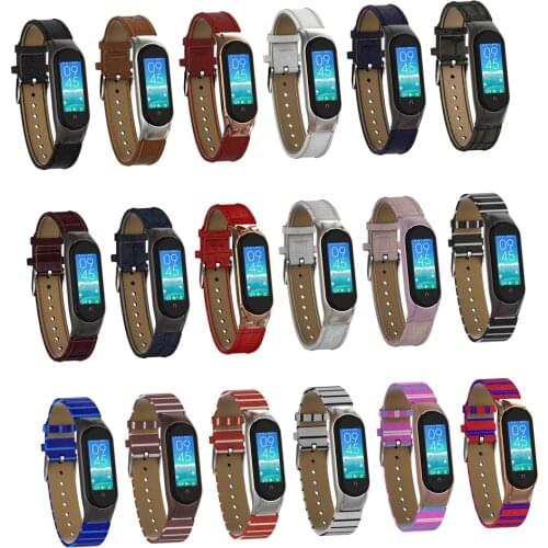 For Mi Band 5 Strap Genuine Leather For Xiaomi Mi Band 5 Elegant Strap Miband 5 Bracelet Wristbands Pulseira Mi 5 Band Correa