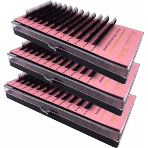 Natural Volume Soft Silk Eyelash Extension Individual Eyelashes Faux Mink Cilios Eye Lashes Free Shipping 100% Hand-made Makeup