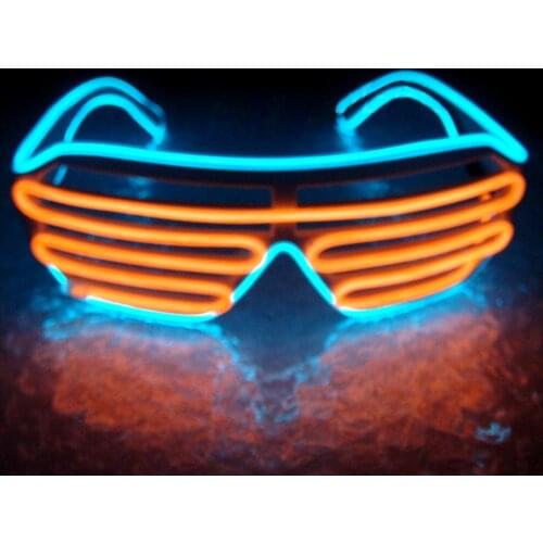 LEDGlow Glasses EL Wire Light Up neon Party LED Glasses DJ EL Rave Night Sunglasses Decor for Birthday Party Halloween Christmas