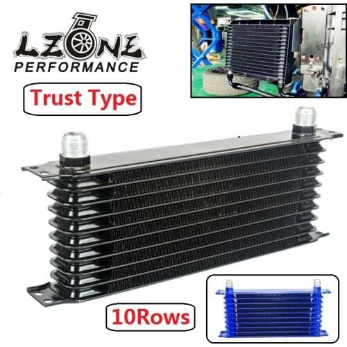 LZONE - Universal 10Rows An-10An Universal Engine Transmission Oil Cooler Trust Type 10 rows Oil Cooler Blue,Black JR5110