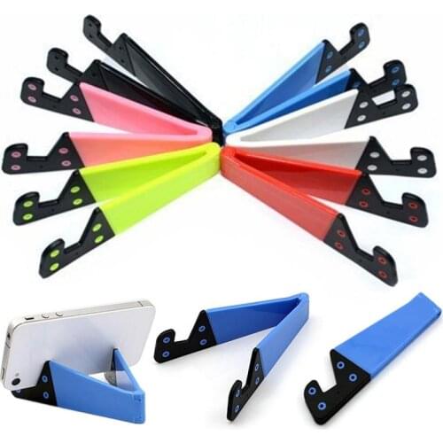 Universal Foldable Mobile Phone Holder Bracket Phone Mounts ABS V Shape Reusable Durable Home Office Car Stand For All Phones