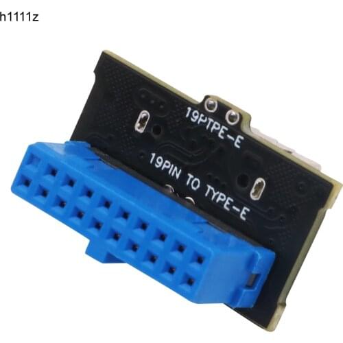 USB 3.0 Internal 19Pin Header to USB 3.1 Type-C 20 Pin Key E Adapter 19pin to TYPE-E Card for USB Type-C Port Front Panel Socket