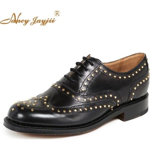 Female Shoes Woman Pumps Solid Low High Square heels Round Toe Lace-Up Cross-tied Rivet Leisure Mature Nancyjayjii Basic 2019