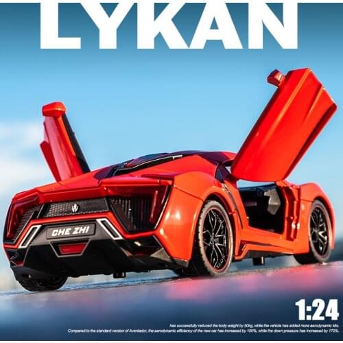 1:24 Lykan Hypersport Alloy Car Model Diecasts & Toy Vehicles Toy Car Metal Collection Toy Kid Toys for Children Kids Gifts